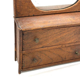 Character-full Antique Doll Dresser with Original Not Quite Oval Mounted Mirror