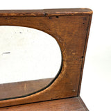 Character-full Antique Doll Dresser with Original Not Quite Oval Mounted Mirror