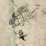 Beautiful 1849 Japanese Sketchbook Filled with Ink Drawings of Plants and Birds