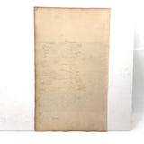LeMoyne Star with Crosses: Burt Gemberling (Age 12) 1880 Graphite Design Drawing, Snyder County, PA