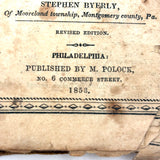 1853 Byerly's New American Spelling Book with Watercolor Bird and Animal Engravings