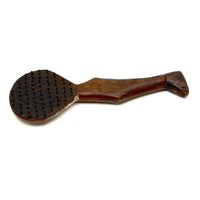 Unusual Old Carved Comb with Booted Leg Shaped Handle