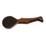 Unusual Old Carved Comb with Booted Leg Shaped Handle