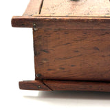 Character-full Antique Doll Dresser with Original Not Quite Oval Mounted Mirror