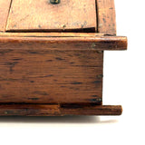 Character-full Antique Doll Dresser with Original Not Quite Oval Mounted Mirror