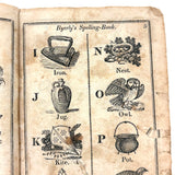 1853 Byerly's New American Spelling Book with Watercolor Bird and Animal Engravings