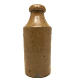 Wonderful Antique Folk Art Stoneware Bottle with Incised Figure and Bird