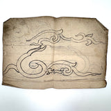 Beautiful 1849 Japanese Sketchbook Filled with Ink Drawings of Plants and Birds