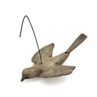 Wounded But Lovely Antique Hand-carved Bird on Wire