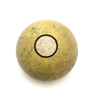 Perfect Antique Yellow Painted Clay Billiard Ball