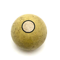 Perfect Antique Yellow Painted Clay Billiard Ball