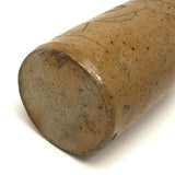 Wonderful Antique Folk Art Stoneware Bottle with Incised Figure and Bird