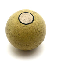 Perfect Antique Yellow Painted Clay Billiard Ball