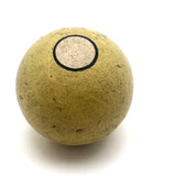 Perfect Antique Yellow Painted Clay Billiard Ball