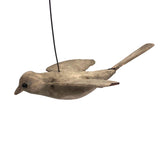 Wounded But Lovely Antique Hand-carved Bird on Wire