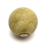 Perfect Antique Yellow Painted Clay Billiard Ball