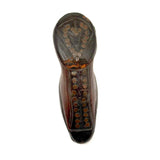 Nailed Heart, Hand-tooled Details, c. Early 19th Century Leather and Wood Snuff Shoe