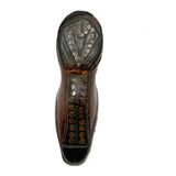 Nailed Heart, Hand-tooled Details, c. Early 19th Century Leather and Wood Snuff Shoe