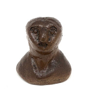 Sewer Tile Folk Art Bust with Great Face