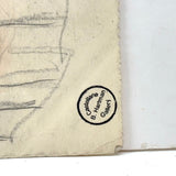 C. Betram Hartman (1882-1960) Signed Drawing of a Cat, 1942
