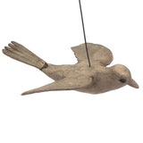Wounded But Lovely Antique Hand-carved Bird on Wire