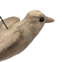 Wounded But Lovely Antique Hand-carved Bird on Wire