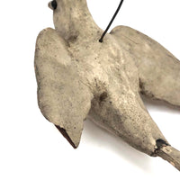 Wounded But Lovely Antique Hand-carved Bird on Wire