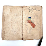 1853 Byerly's New American Spelling Book with Watercolor Bird and Animal Engravings