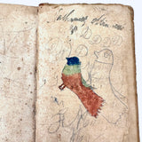 1853 Byerly's New American Spelling Book with Watercolor Bird and Animal Engravings