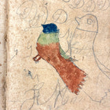1853 Byerly's New American Spelling Book with Watercolor Bird and Animal Engravings