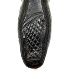 Nailed Heart, Hand-tooled Details, c. Early 19th Century Leather and Wood Snuff Shoe