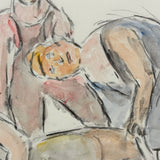 Three Dancers (One Cocked Head!), Adelaide Lawson Gaylor (1889-1986) Watercolor Drawing