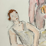 Three Dancers (One Cocked Head!), Adelaide Lawson Gaylor (1889-1986) Watercolor Drawing