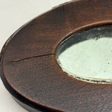 Wonderful Small 19th Century Treen Cased Mirror, Presumed Sailor Made