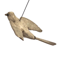 Wounded But Lovely Antique Hand-carved Bird on Wire