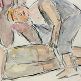Three Dancers (One Cocked Head!), Adelaide Lawson Gaylor (1889-1986) Watercolor Drawing