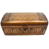 SOLD Early 19th Century Domed Prisoner of War Straw Work Box