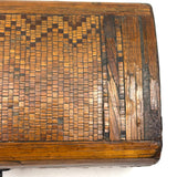 SOLD Early 19th Century Domed Prisoner of War Straw Work Box