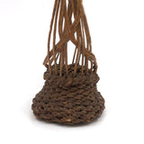 SOLD Very Unusual Antique Sailor Made Macrame Basket (Ikebana-esque Form)