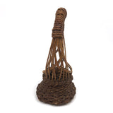 SOLD Very Unusual Antique Sailor Made Macrame Basket (Ikebana-esque Form)