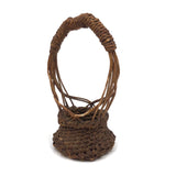 SOLD Very Unusual Antique Sailor Made Macrame Basket (Ikebana-esque Form)