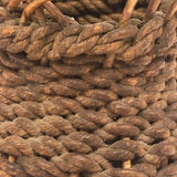 SOLD Very Unusual Antique Sailor Made Macrame Basket (Ikebana-esque Form)