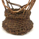 SOLD Very Unusual Antique Sailor Made Macrame Basket (Ikebana-esque Form)
