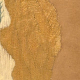 Woman in Finery with Hand-drawn Face, Wonderful Late 18th/Early 19th Century Silk Embroidery on Paper