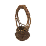 SOLD Very Unusual Antique Sailor Made Macrame Basket (Ikebana-esque Form)