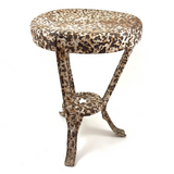 Wonderful Old Iron Milking Stool with Star Cutout and Fantastic Surface