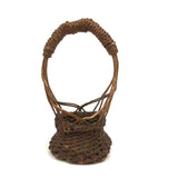 SOLD Very Unusual Antique Sailor Made Macrame Basket (Ikebana-esque Form)