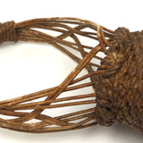 SOLD Very Unusual Antique Sailor Made Macrame Basket (Ikebana-esque Form)