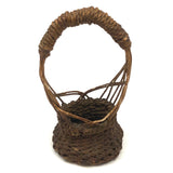 SOLD Very Unusual Antique Sailor Made Macrame Basket (Ikebana-esque Form)