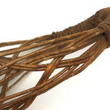 SOLD Very Unusual Antique Sailor Made Macrame Basket (Ikebana-esque Form)